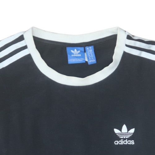 Adidas Womens Black Long Sleeve Crew Neck Jersey Top Size 10