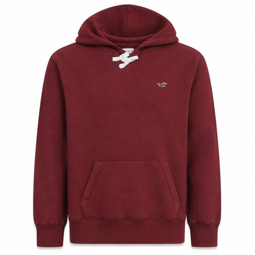 Hollister Men's Red Pullover Hoodie Small Cotton Blend Fleece