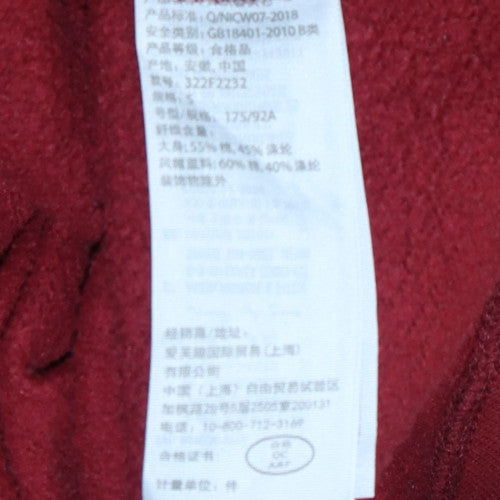 Hollister Men's Red Pullover Hoodie Small Cotton Blend Fleece