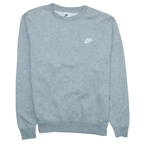 Nike Men's Grey Crew Neck Pullover Sweatshirt M Regular Fit