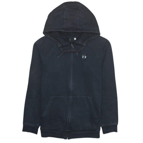 Under Armour Womens Black Small Full Zip Hoodie Cotton Blend