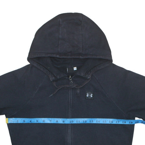 Under Armour Womens Black Small Full Zip Hoodie Cotton Blend