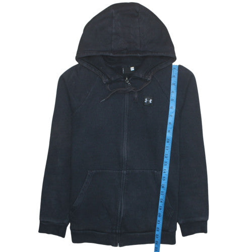 Under Armour Womens Black Small Full Zip Hoodie Cotton Blend