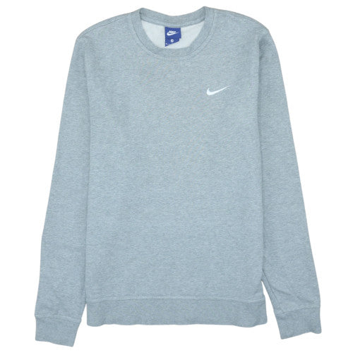 Nike Men's Grey Regular Fit Crew Neck Cotton Sweatshirt M