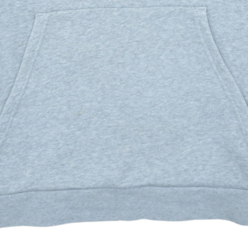 Adidas Men’s Grey 2XL Pullover Hoodie with Blue Stripes