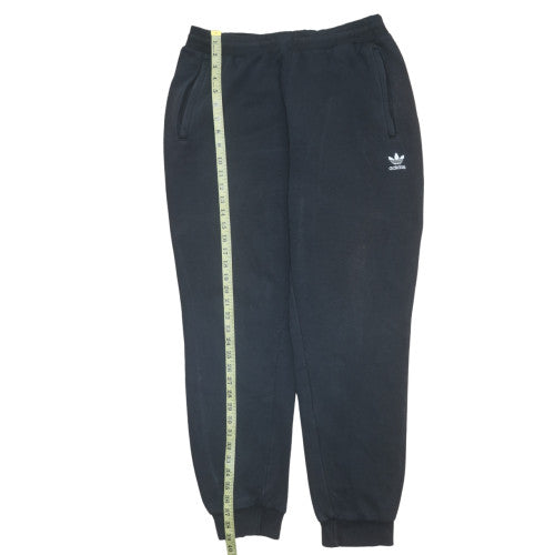 Adidas Men Black Joggers L Regular Fit Sweatpants Cotton Blend