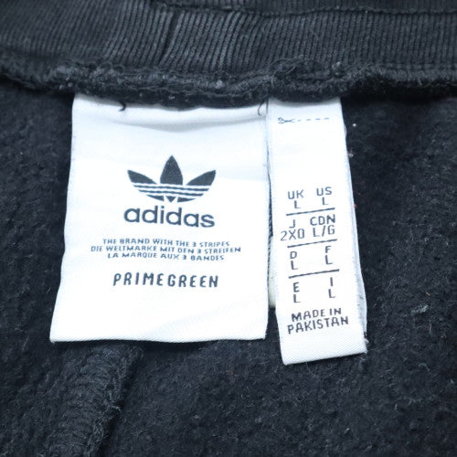 Adidas Men Black Joggers L Regular Fit Sweatpants Cotton Blend