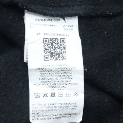 Puma Mens Black Medium Pullover Hoodie with Logo Sportswear Style