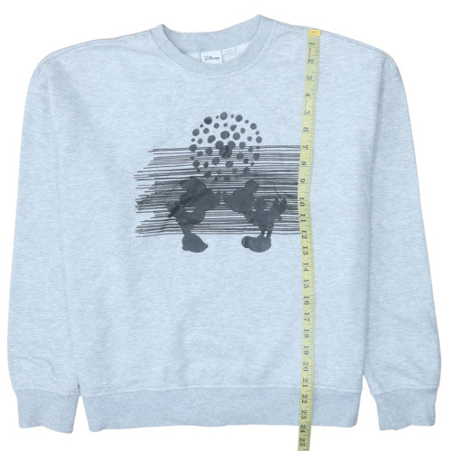 Disney x Primark Women's Grey Mickey Sweatshirt Size S 10/12 Crew Neck Pullover