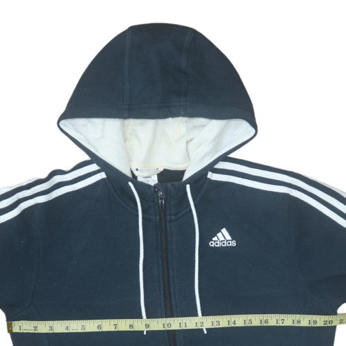 Adidas Men's Blue Full Zip Hoodie Size S Sports Fleece Jacket