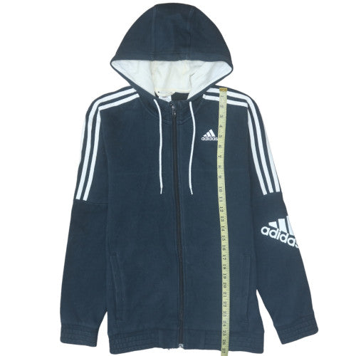 Adidas Men's Blue Full Zip Hoodie Size S Sports Fleece Jacket