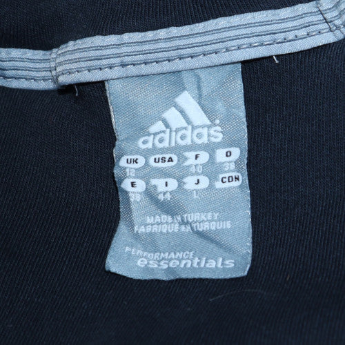 Adidas Women Black Full Zip Hoodie Size 10 Performance Essentials