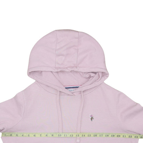 U.S. Polo Assn. Women Pink Pullover Hoodie Size M Cotton Blend