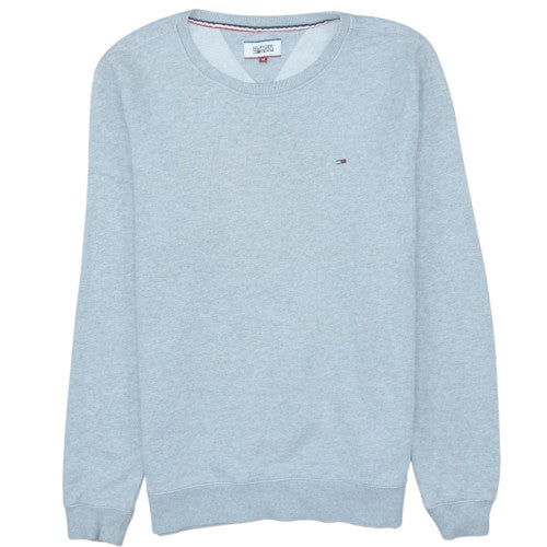 Tommy Hilfiger Men's Grey Cotton Crew Neck Pullover Sweatshirt M