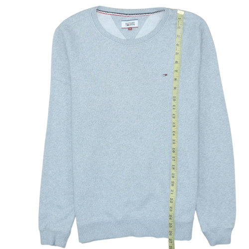 Tommy Hilfiger Men's Grey Cotton Crew Neck Pullover Sweatshirt M