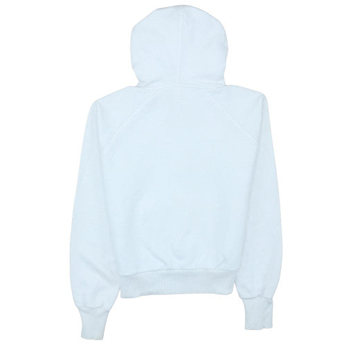 Puma Women White Hoodie Pullover Sweatshirt Size M Cotton Blend