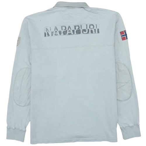 Napapijri Men’s Grey Full Zip Collared Sweatshirt Size L