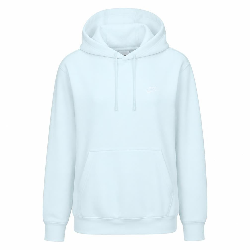 Front view of Nike Women’s White Pullover Hoodie Small Cotton Blend Soft Fleece