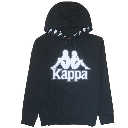 Kappa Women's Black Pullover Hoodie Medium Logo Sportswear