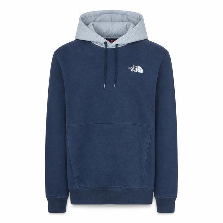 The North Face Mens Navy & Grey Pullover Hoodie Size S Cotton Blend