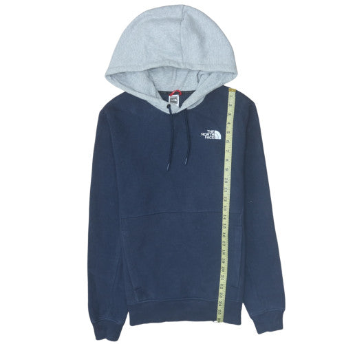 The North Face Mens Navy & Grey Pullover Hoodie Size S Cotton Blend