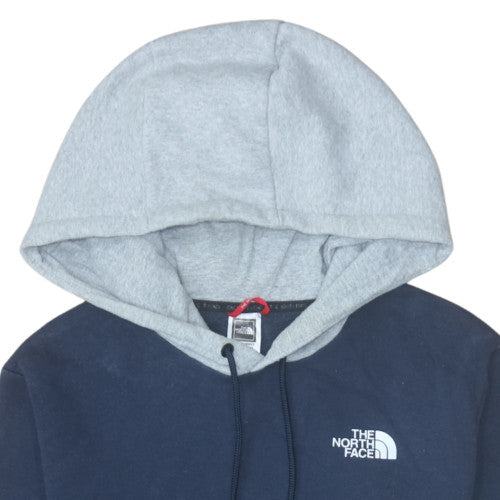 The North Face Mens Navy & Grey Pullover Hoodie Size S Cotton Blend