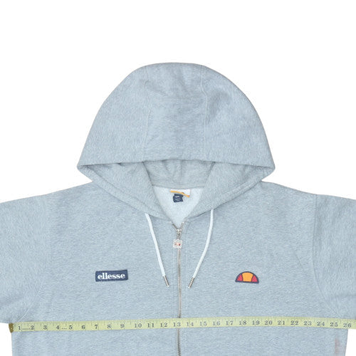 Ellesse Mens Grey 2XL Full Zip Hoodie with Logo and Pockets