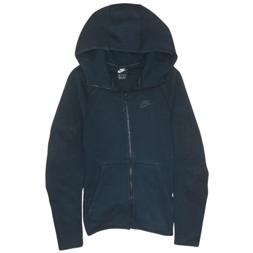 Nike Women Black XS Full Zip Hoodie Cotton Blend Athletic
