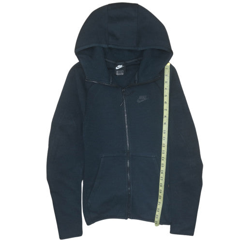 Nike Women Black XS Full Zip Hoodie Cotton Blend Athletic