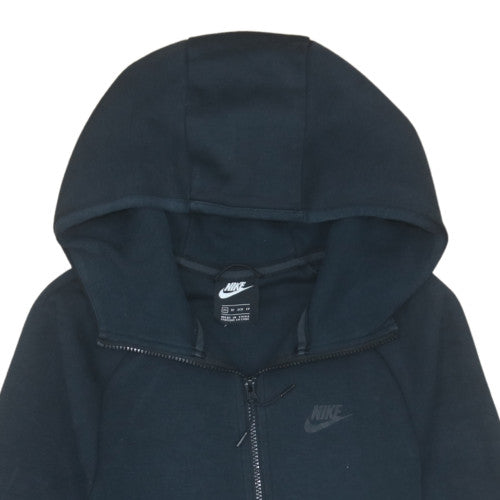 Nike Women Black XS Full Zip Hoodie Cotton Blend Athletic