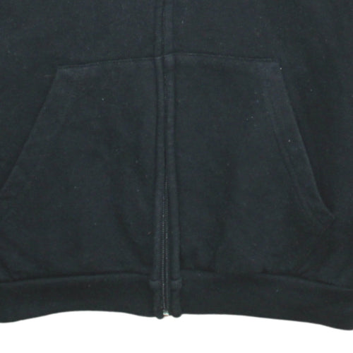 Grimm Designs Black Full Zip Hoodie Women Medium Skull Graphic