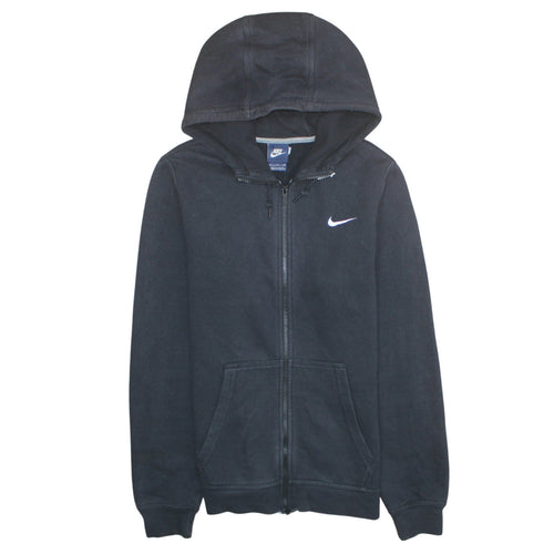 Nike Men's Black Full Zip Hoodie Size S Regular Fit Fleece Sweatshirt