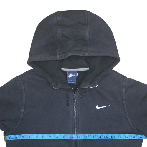 Nike Men's Black Full Zip Hoodie Size S Regular Fit Fleece Sweatshirt
