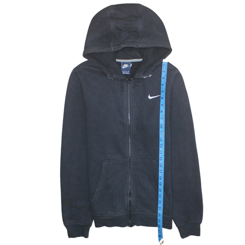 Nike Men's Black Full Zip Hoodie Size S Regular Fit Fleece Sweatshirt