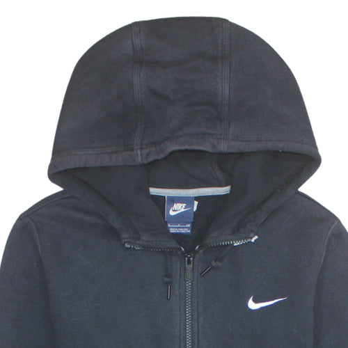 Nike Men's Black Full Zip Hoodie Size S Regular Fit Fleece Sweatshirt