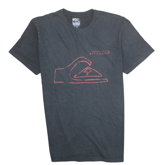 Quiksilver Men's Black Slim Fit Graphic Surf T-Shirt Size L