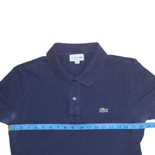 Lacoste Men's Blue Slim Fit Cotton Short Sleeve Polo Shirt M