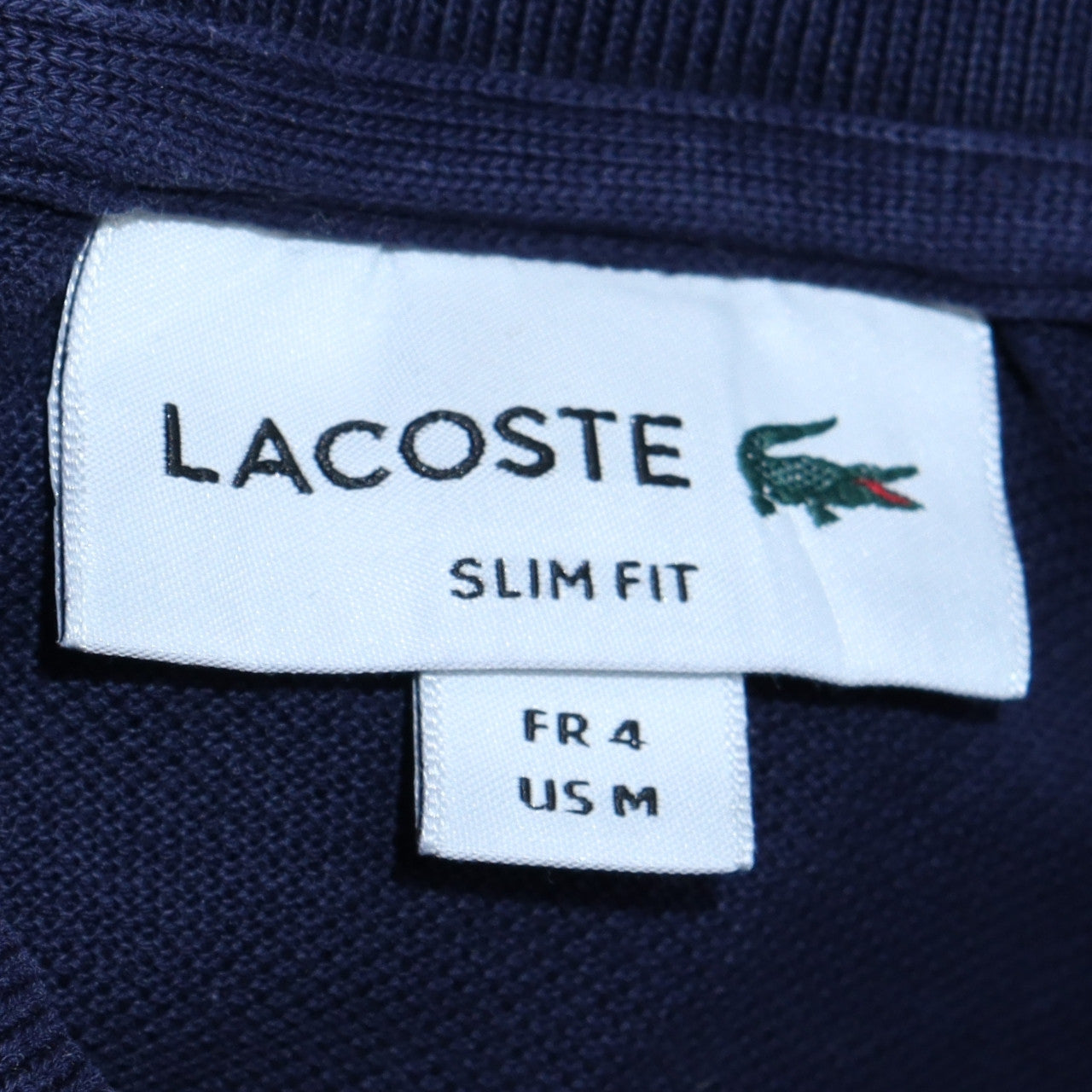 Lacoste Men's Blue Slim Fit Cotton Short Sleeve Polo Shirt M