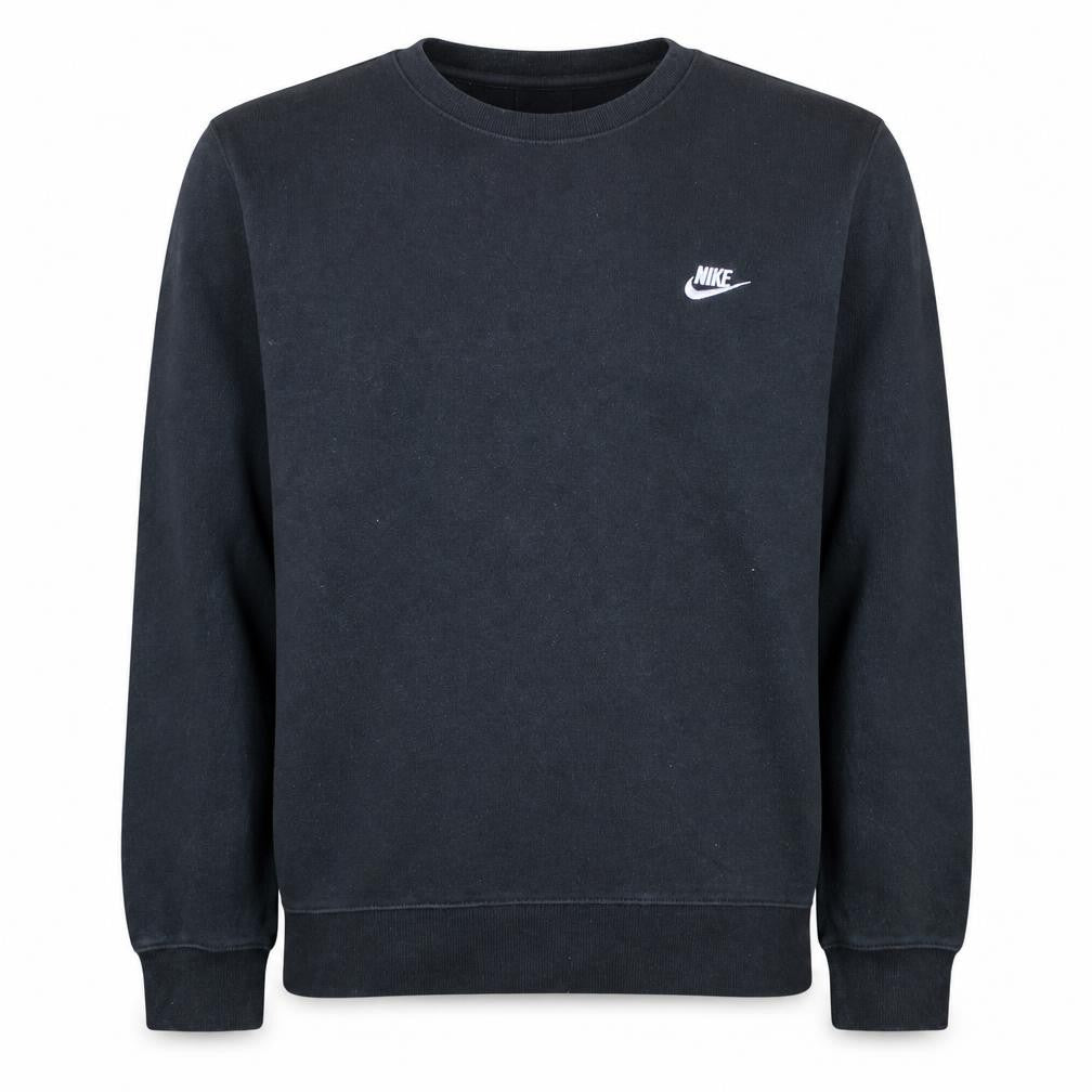 Front view of Nike Men's Black XL Crew Neck Pullover Sweatshirt