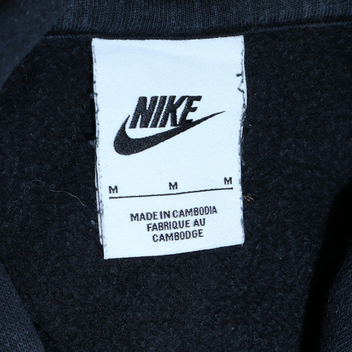 Nike Men's Black Pullover Hoodie M Fleece Sweatshirt Logo Sportswear