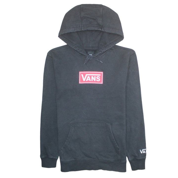 Vans Men’s Black Pullover Hoodie Small Logo Fleece Skate Sweatshirt