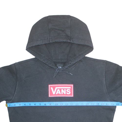 Vans Men’s Black Pullover Hoodie Small Logo Fleece Skate Sweatshirt