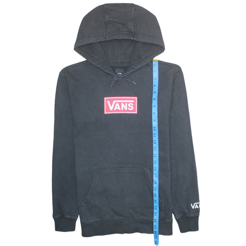 Vans Men’s Black Pullover Hoodie Small Logo Fleece Skate Sweatshirt