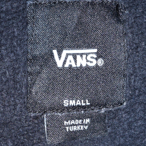 Vans Men’s Black Pullover Hoodie Small Logo Fleece Skate Sweatshirt