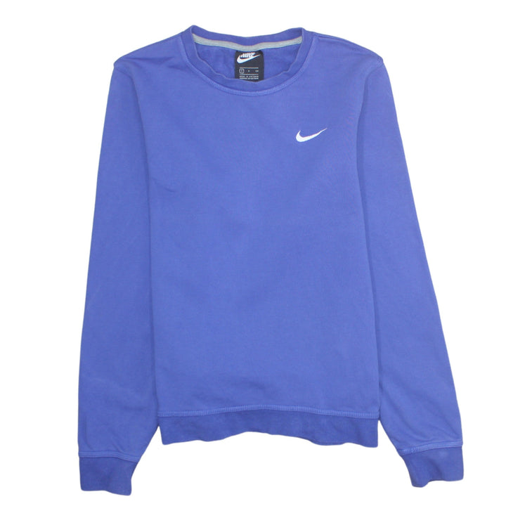 Nike Men's Blue Cotton Crew Neck Pullover Sweatshirt Size S