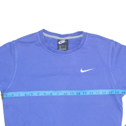 Nike Men's Blue Cotton Crew Neck Pullover Sweatshirt Size S