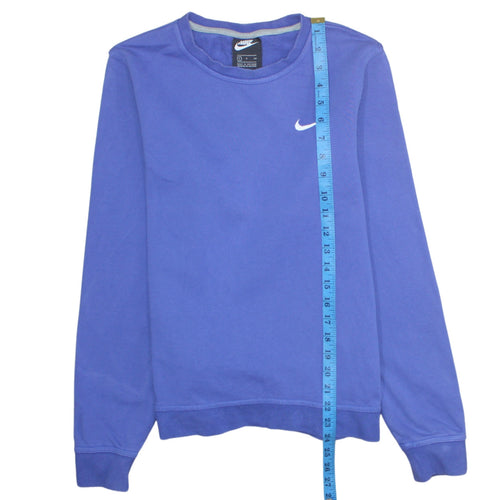 Nike Men's Blue Cotton Crew Neck Pullover Sweatshirt Size S