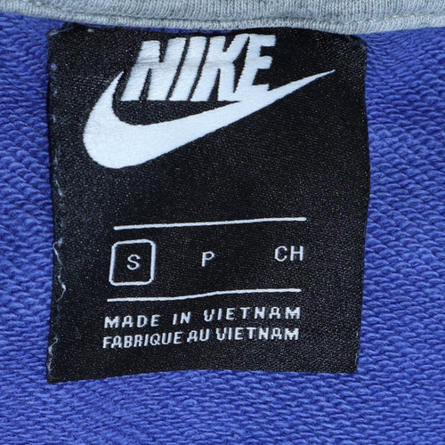 Nike Men's Blue Cotton Crew Neck Pullover Sweatshirt Size S