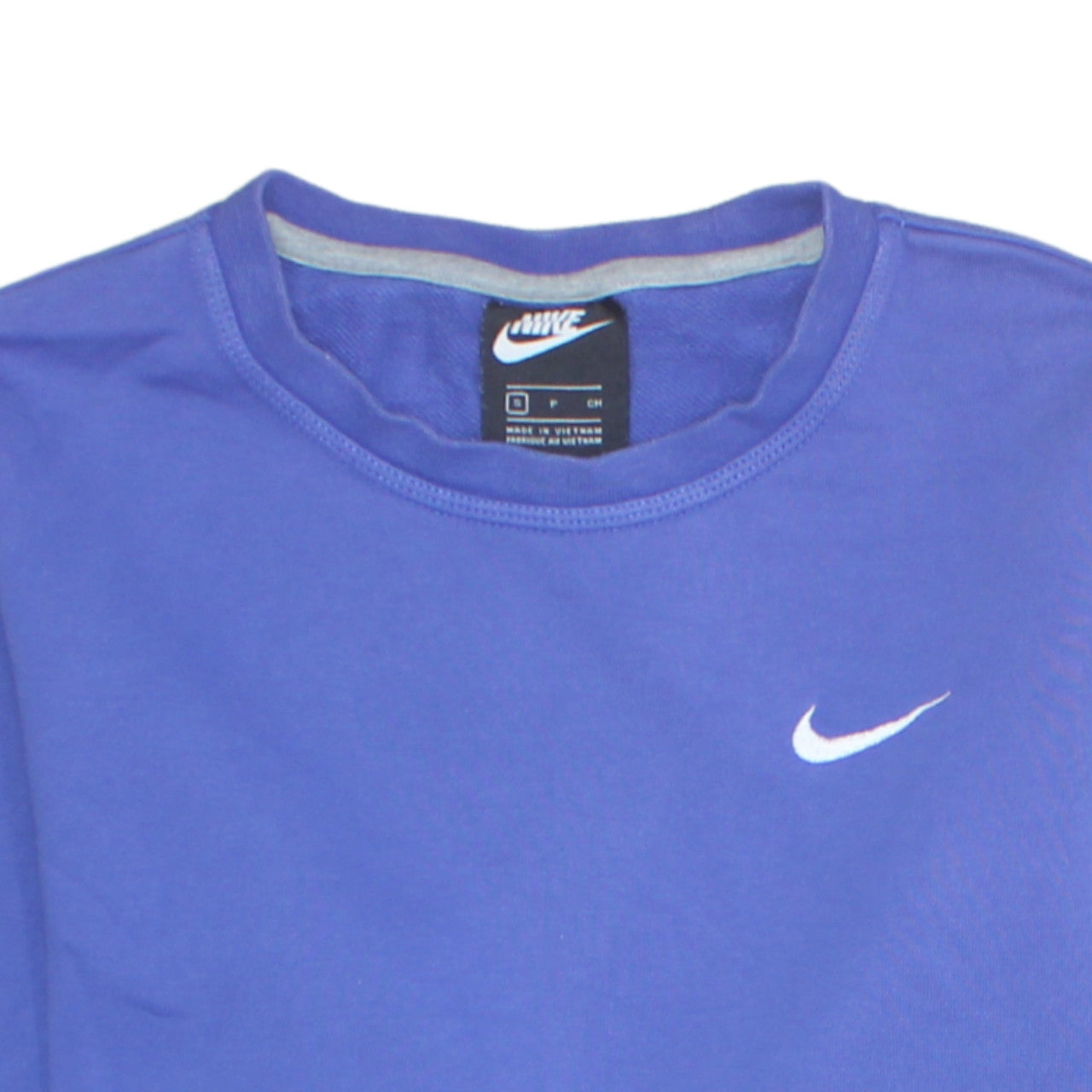 Nike Men's Blue Cotton Crew Neck Pullover Sweatshirt Size S