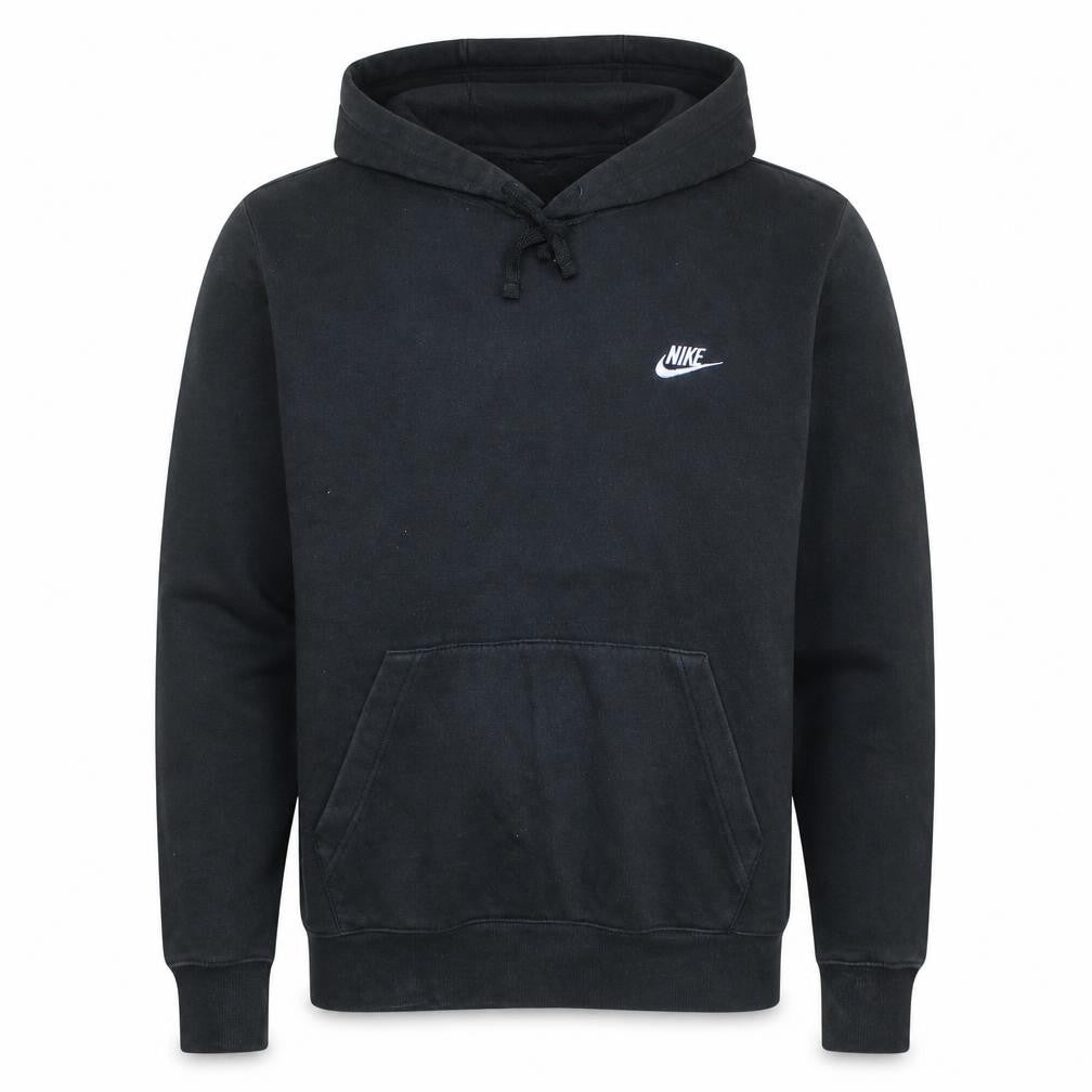 Nike Men's Black Pullover Hoodie M Fleece Logo Sportswear